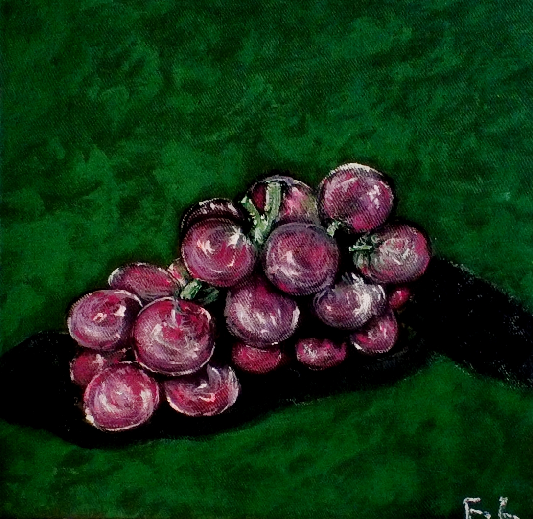 Acrylic Painting Of grapes